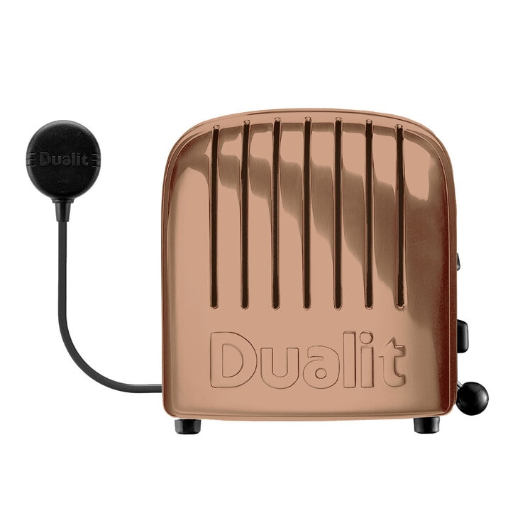 Dualit Copper 4 Slot Toaster and Plug