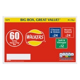 Side on shot of red cardboard box of crisps