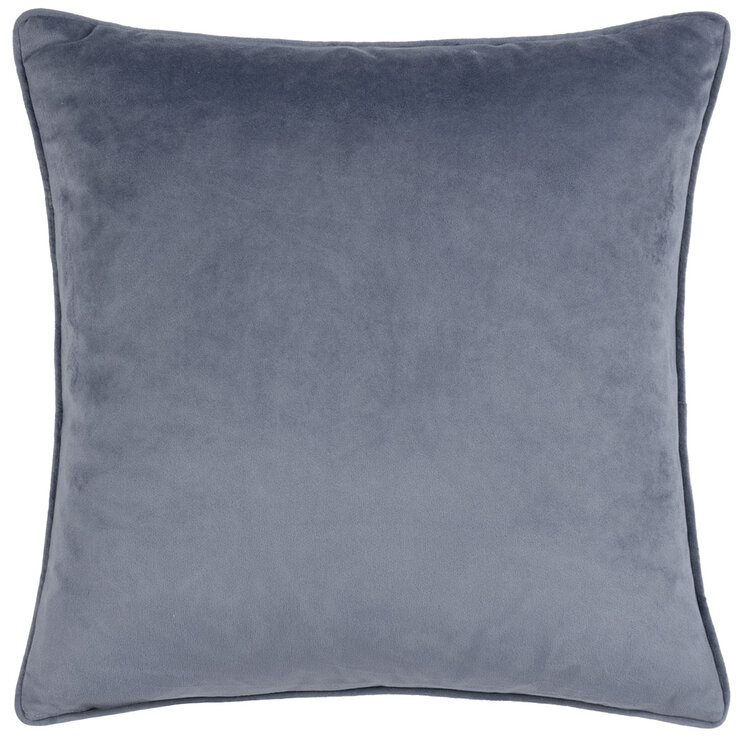 Furn Lanzo Velvet Feather Fill Cushion 2 Pack in Blue, 45 x 45 cm
