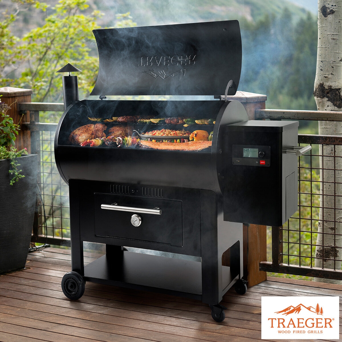 Forstyrre variabel overskydende Traeger Century 885 Wood Pellet Grill & Smoker + Cover | ...