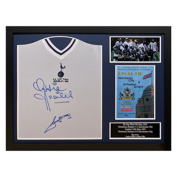 Ossie Ardiles & Ricky Villa Signed Framed Tottenham 1981 Football Shirt