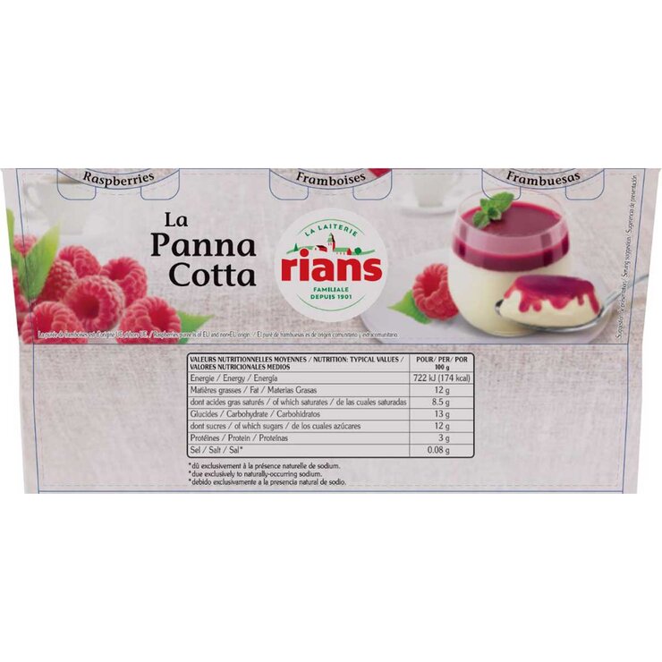 Rians Panna Cotta, 6 x 120g Rians Panna Cotta, 6 x 120g