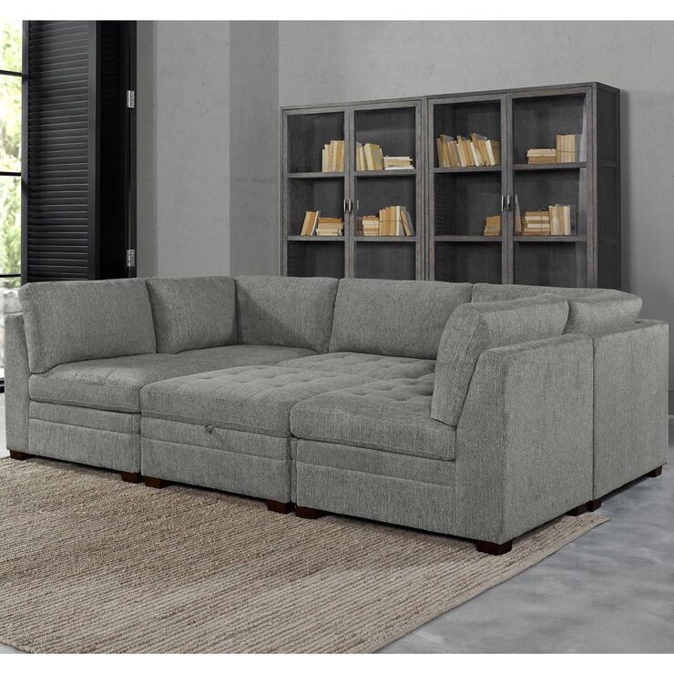Modular Sofa With Durable Polyester Fabric
