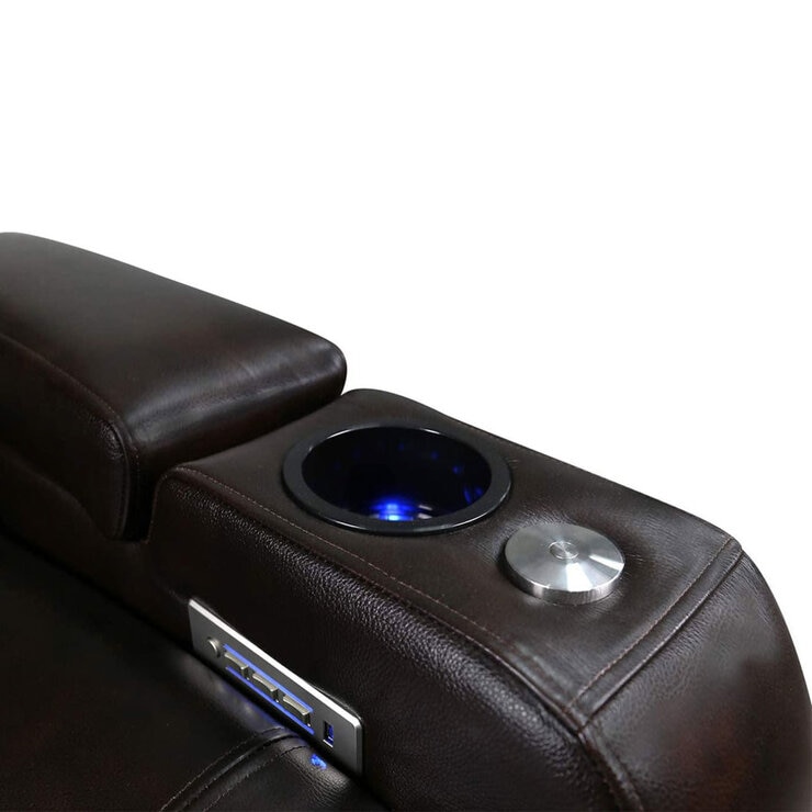 Valencia Home Theatre Seating Tuscany Row of 5 Chairs, Brown Valencia Home Theatre Seating Tuscany Row of 5 Chairs, Brown