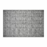 Grey patterned rug with floral and paisley design