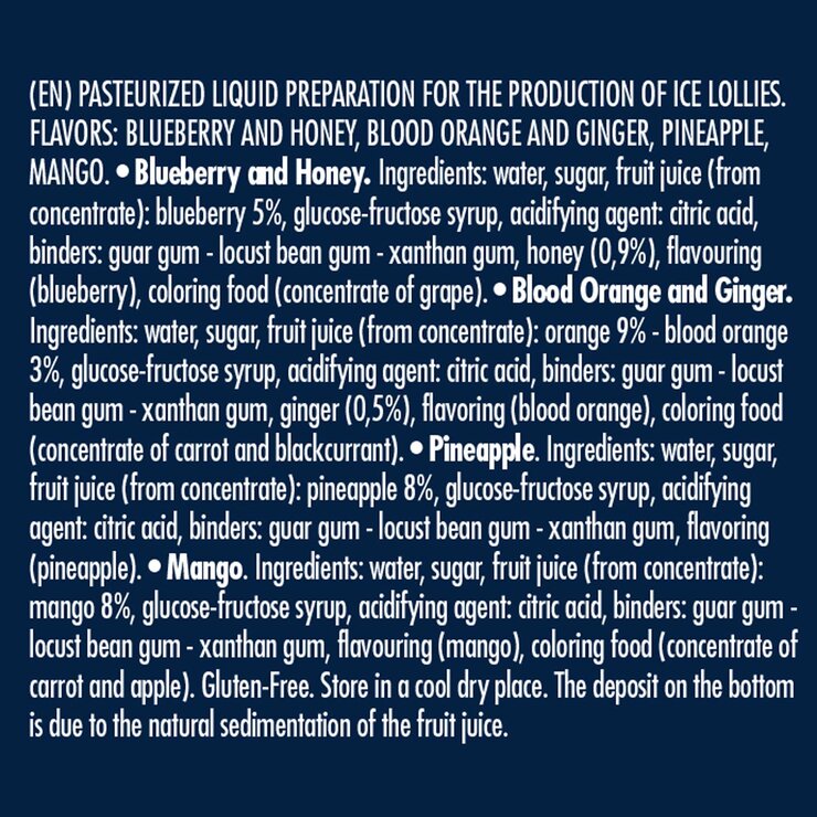 Sensofreddo Fruit Ice Lollies, 60 x 40ml