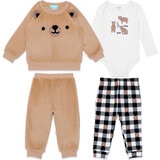 Pekkle 4 Piece Infant Set in Bears