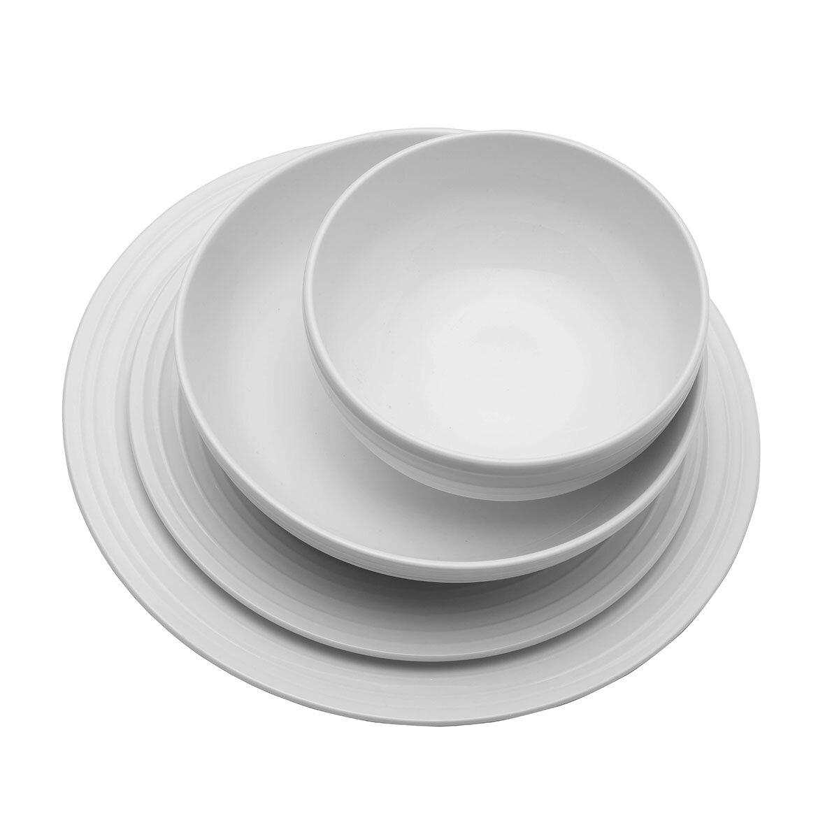 Mikasa Swirl Porcelain Dinnerware Set, 24 Piece