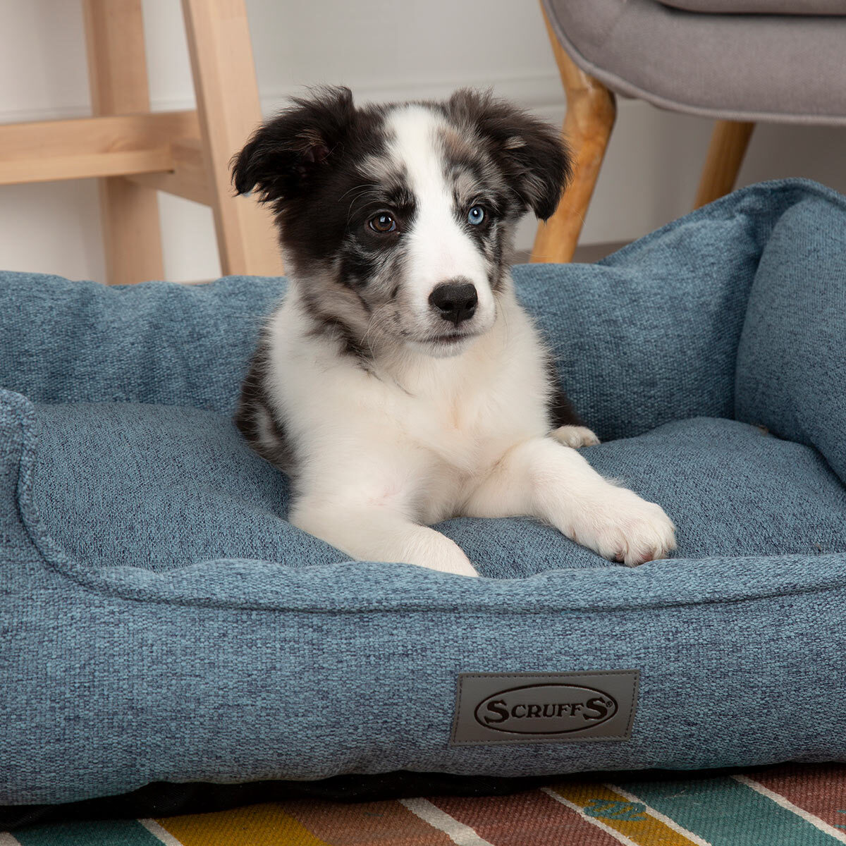 Scruffs® Manhattan Medium Box Pet Bed in Blue, 60cm x 50cm