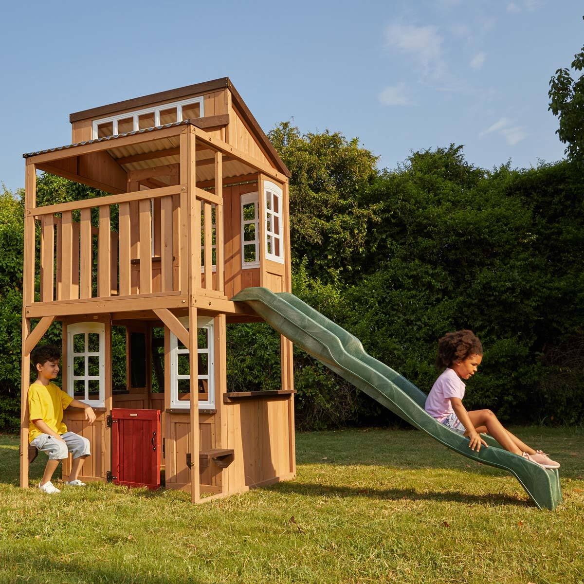 Cedar Summit Lofty Heights Playhouse with Slide (310 Years) Costco UK