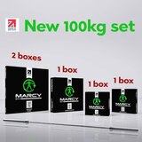 Marcy Made in Britain Eco 100kg Olympic Weight Set with 7ft Barbell