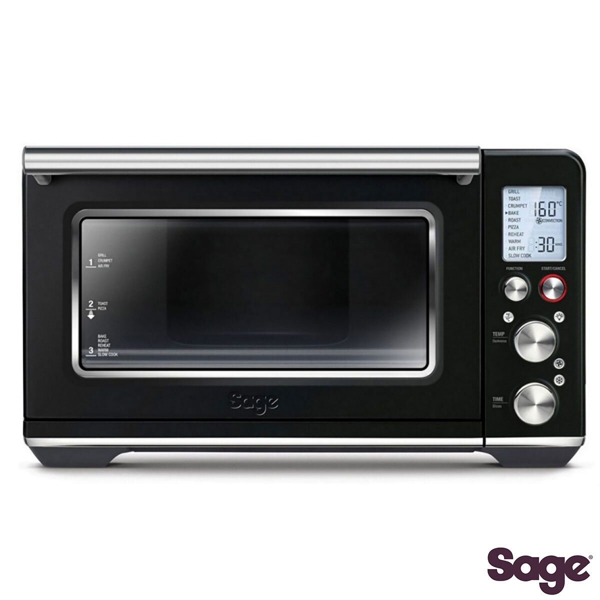 Sage 25 Litre 2400W Smart Oven Air Fryer in Black Truffle, SOV860BTR