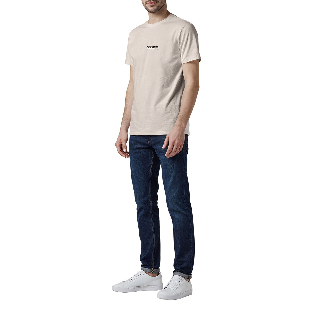 Aeropostale Men's T-Shirt in Beige