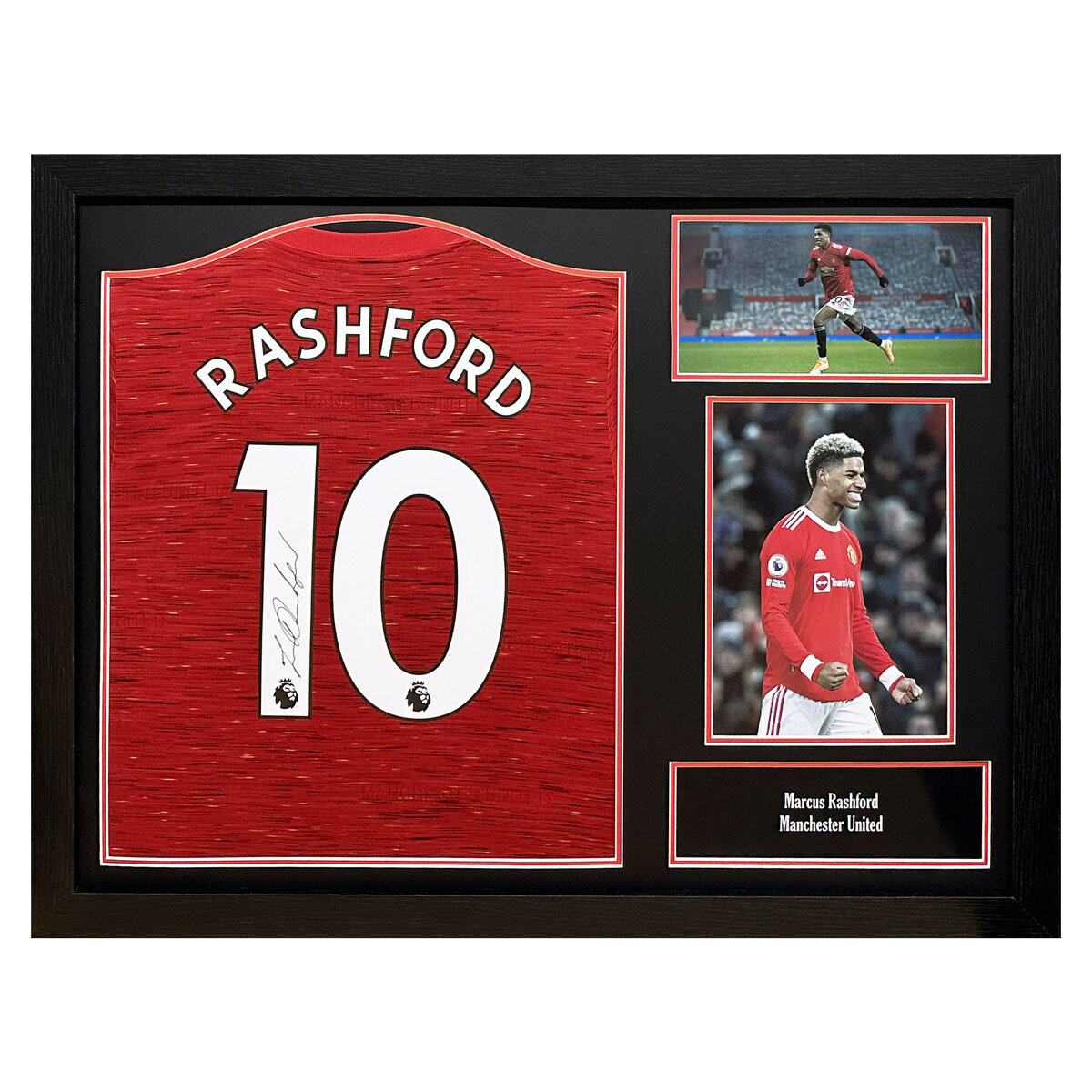 Marcus Rashford Signed Framed Manchester United Football Shirt