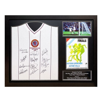 Aston Villa 1982 European Cup Final Signed Framed Shirt