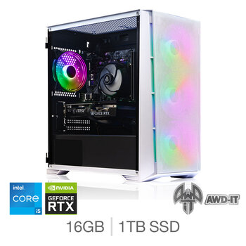 AWD-IT Candidus 5, Intel Core i5, 16GB RAM, 1TB SSD, NVIDIA GeForce RTX 4060, Gaming Desktop PC
