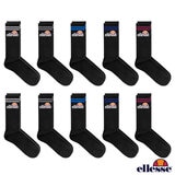 Ellesse Men's Heritage Crew Socks 10 Pack in Black