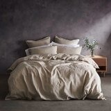 Lazy Linen 100% Washed Linen Fitted Sheet in 3 colours