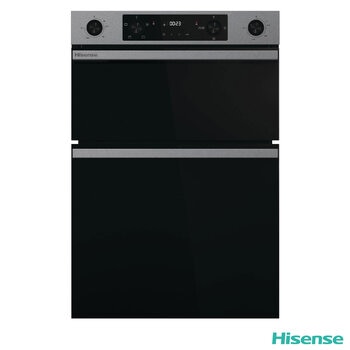 Hisense Hi6 BID914221CX Electric Built-In Double Oven, A Rated in Stainless Steel