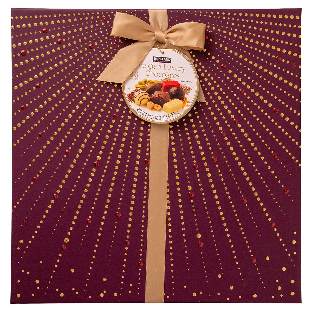 Kirkland Signature Luxury Belgian Chocolates in Purple Gift Box, 570g Kirkland Signature Luxury Belgian Chocolates in Purple Gift Box, 570g
