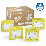 Pura High Performance Eco Nappies, Size 2 (3-6kg), 4 x 38 Pack (152 Nappies Total)