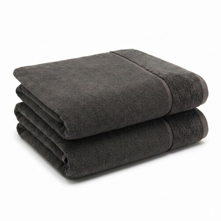 Panda Bamboo & Cotton Grey Bath Sheets, 2 Pack Panda Bamboo & Cotton Grey Bath Sheets, 2 Pack
