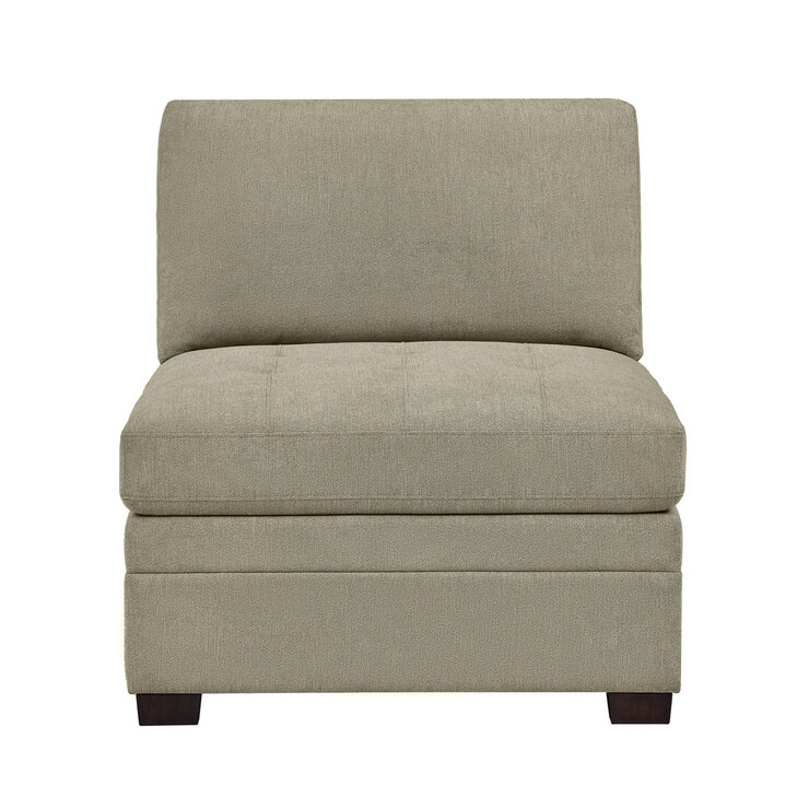 Thomasville Tisdale Beige Fabric Armless Chair