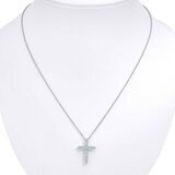 1.00ctw Diamond Cross Pendant on Bust