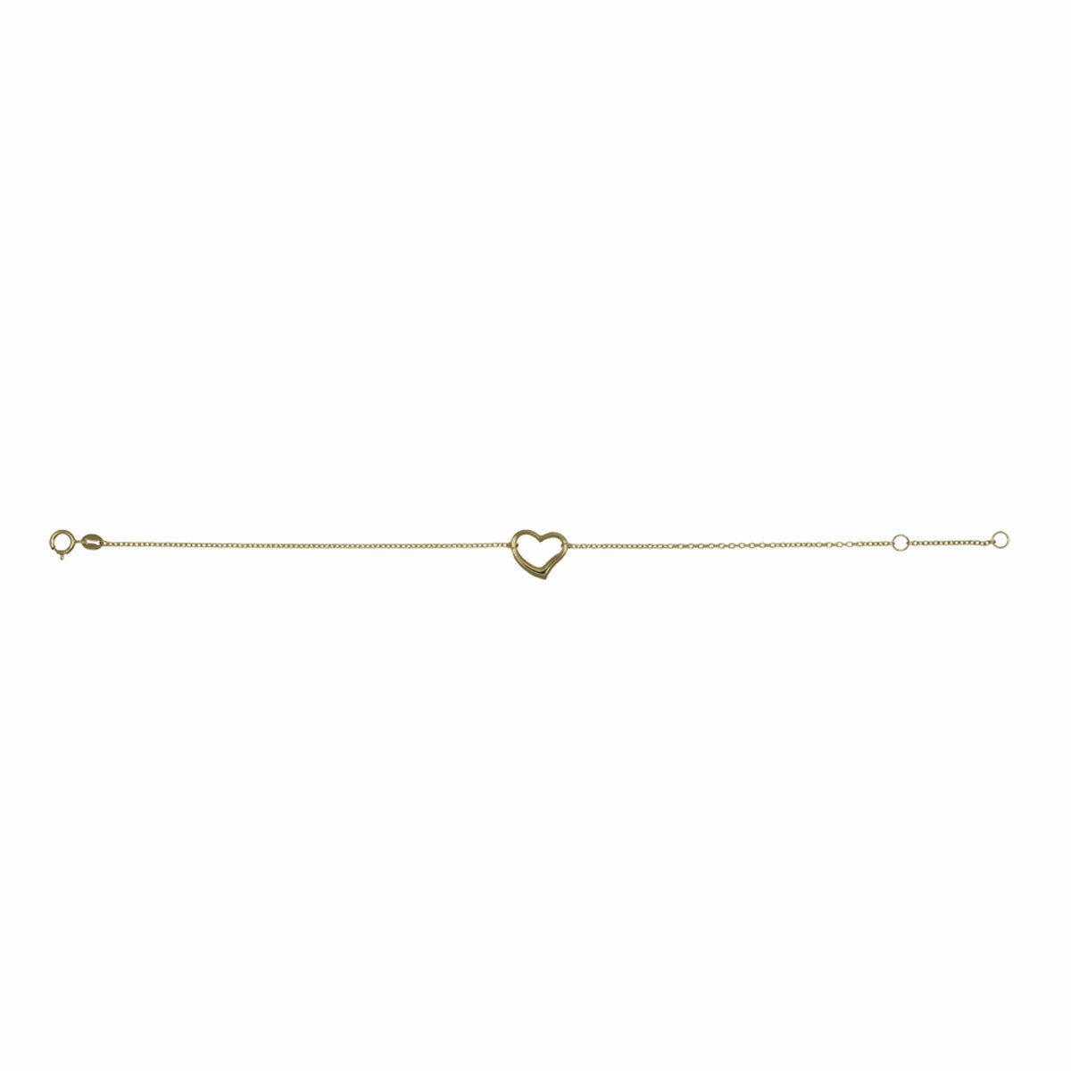 14ct Yellow Gold Heart Shaped Bracelet