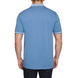 DKNY Men's Zip Collar Polo in Blue