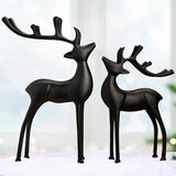 Aluminum Reindeer Assortment- Set Of 2- Black Aluminum Reindeer Assortment- Set Of 2- Black