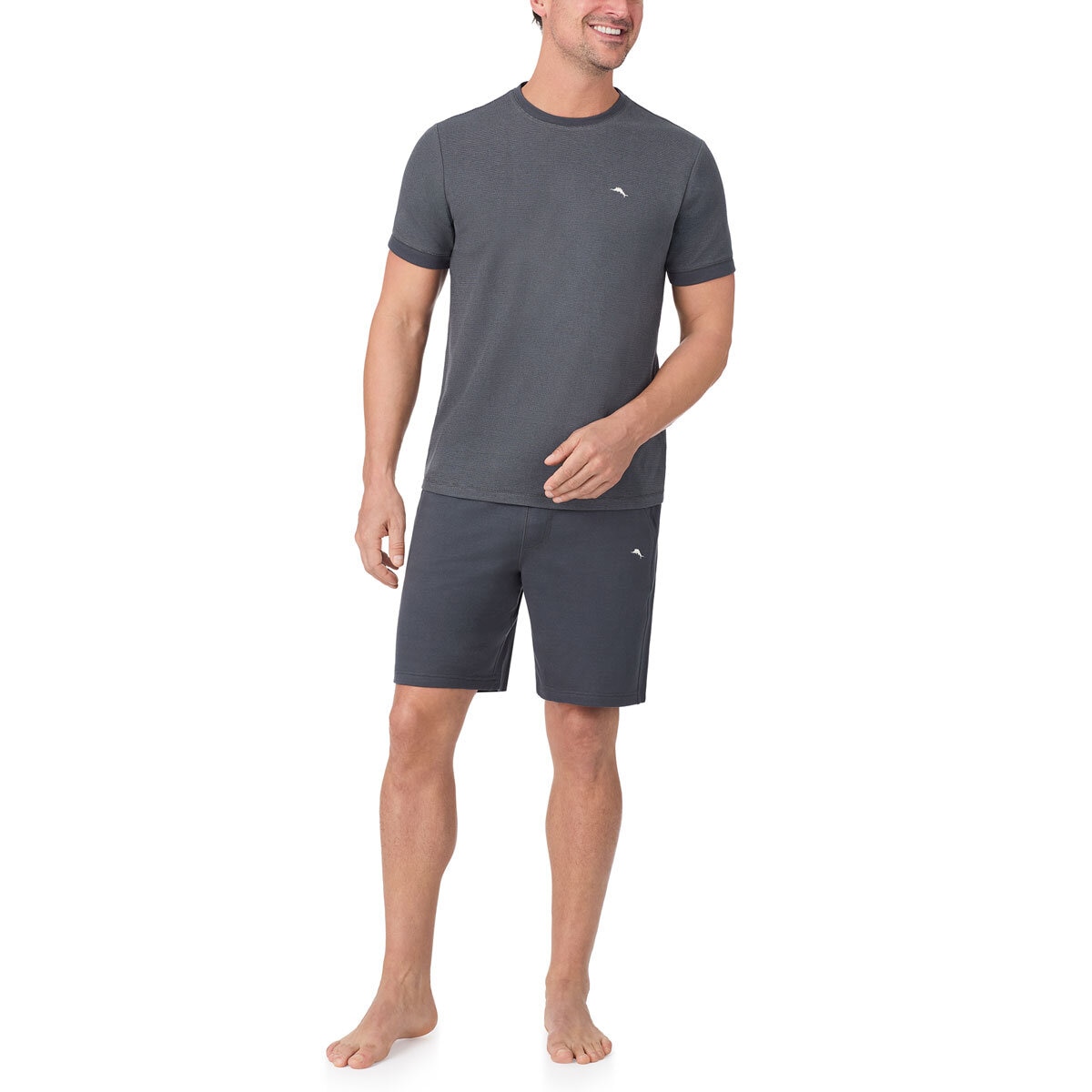 Tommy Bahama Men's Knit Lounge Set in Charcoal