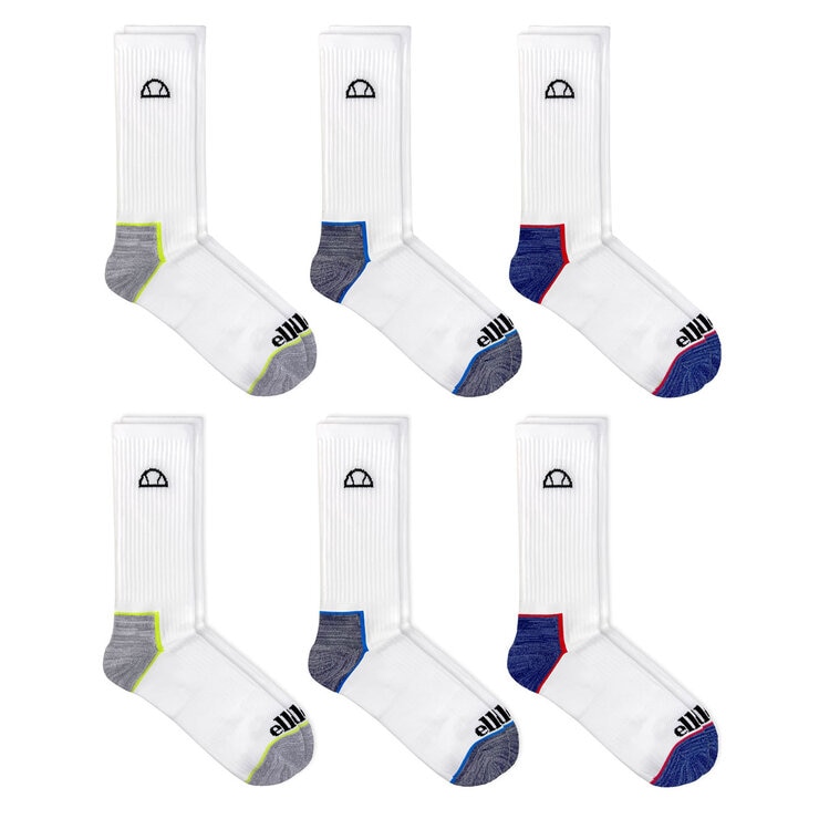 Ellesse Men's Performance Crew Socks, 6 Pack