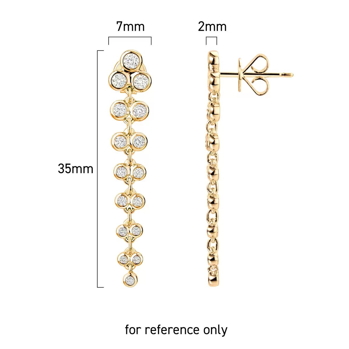 0.71ctw Round Brilliant Dangle Diamond Earrings, 14k  Yellow Gold