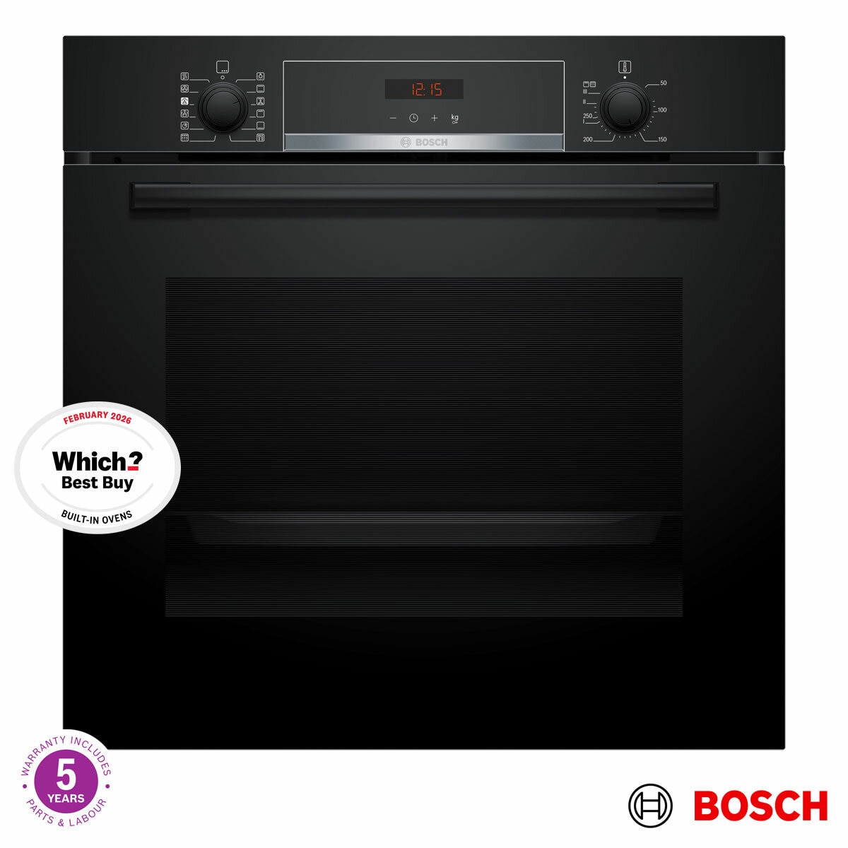 Bosch Series 4 HQA574BB3B Built In Single Oven, A+ Rated in Black Bosch Series 4 HQA574BB3B Built In Single Oven, A+ Rated in Black