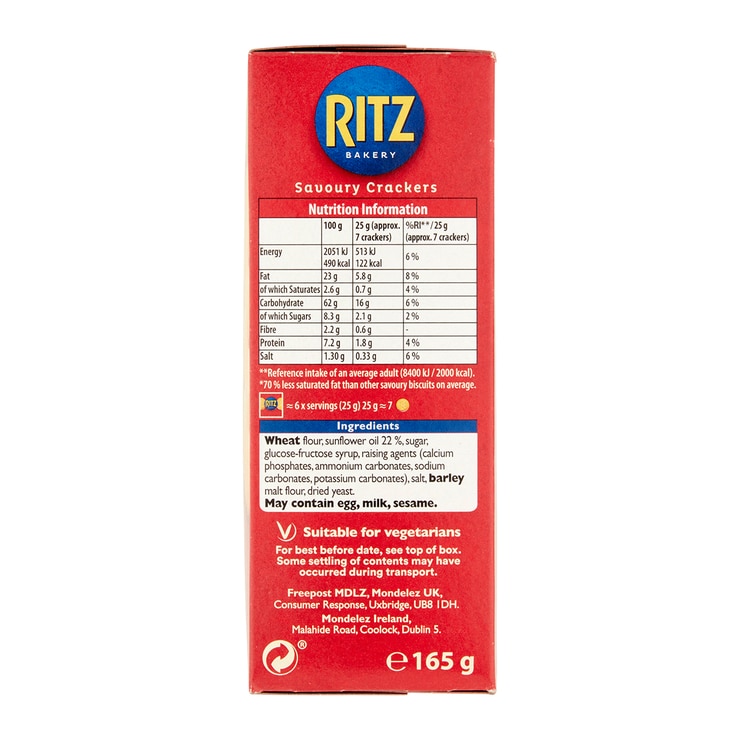Ritz Original Cracker, 6 x 165g Costco UK