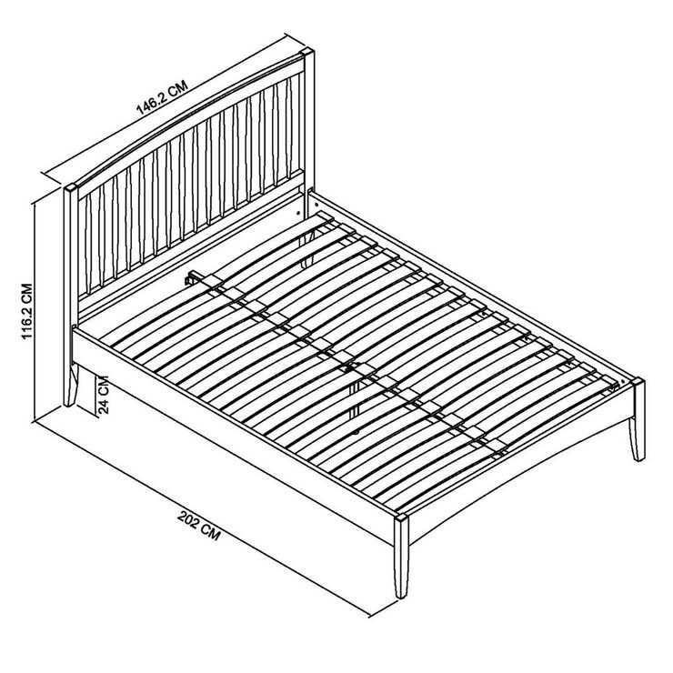 Bentley Designs Whitby Scandi Oak & Soft Grey Bed Frame, Double
