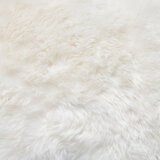 Bowron Longwool 100% Sheepskin Octo Rug, Ivory