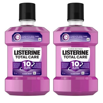 Listerine Total Care 10-in-1 Mouthwash, 2 x 1L