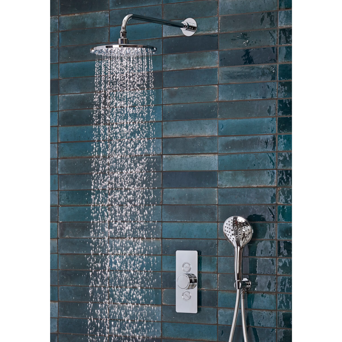 Lifestyle image of shower in bathroom setting