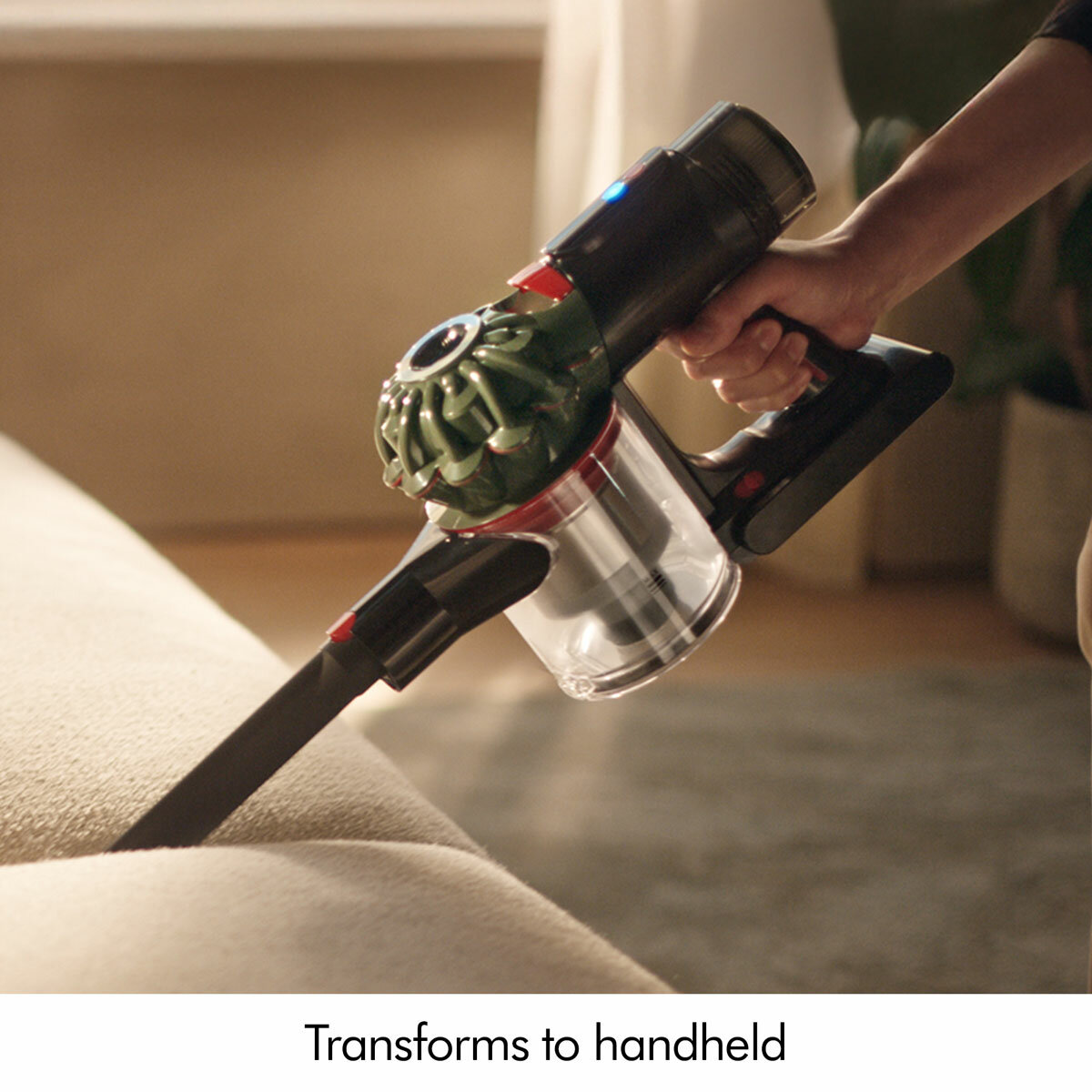 Lifestyle image of transforming to handheld