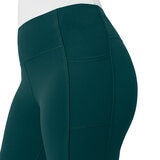Mondetta Women's Ribbed Panel Tight in Green