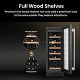 Hisense RW058B3ABGF, 19 Bottle Freestanding, Single Zone Wine Cooler, G Rated in Black Hisense RW058B3ABGF, 19 Bottle Freestanding, Single Zone Wine Cooler, G Rated in Black