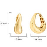 14ct Yellow Gold Wave Hoop Earrings 14ct Yellow Gold Wave Hoop Earrings