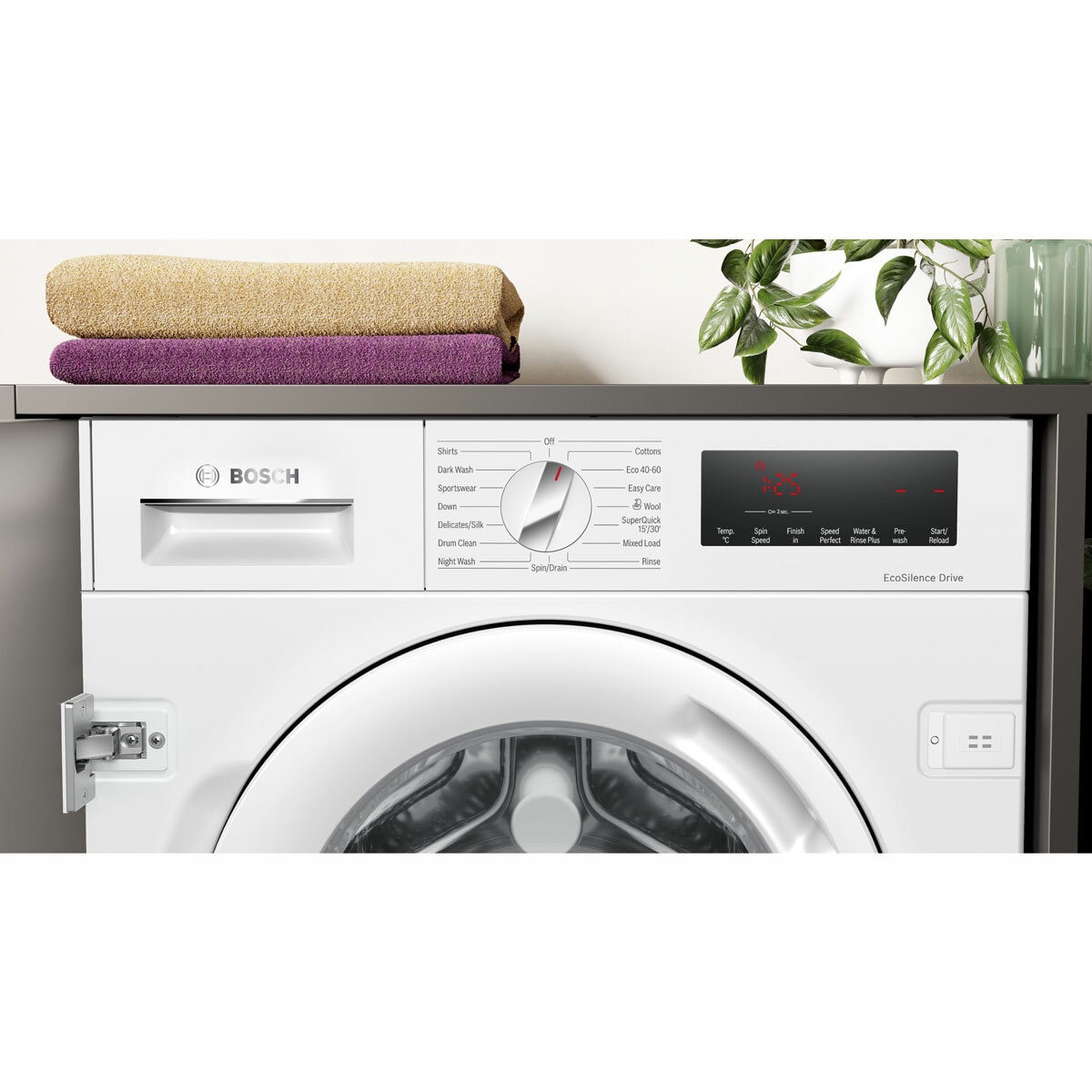 Bosch Series 8 WIW28502GB, Built In 8kg Washing Machine, C Rated in White Bosch Series 8 WIW28502GB, Built In 8kg Washing Machine, C Rated in White