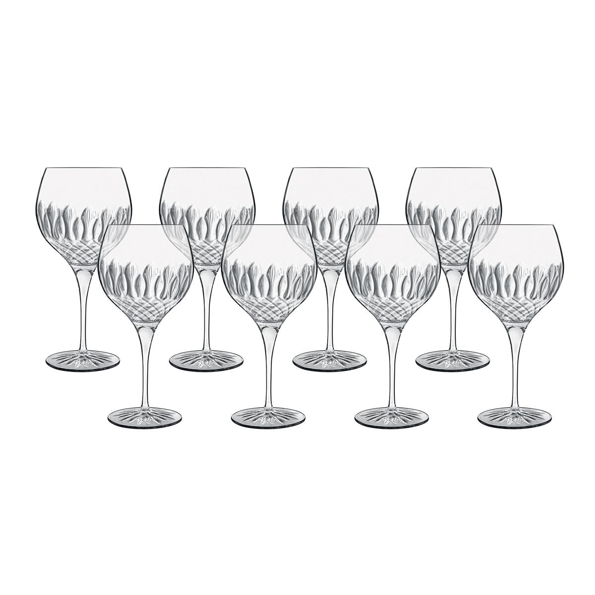Luigi Bormioli Diamante Crystal Gin Glasses, 650ml, 8 Pack