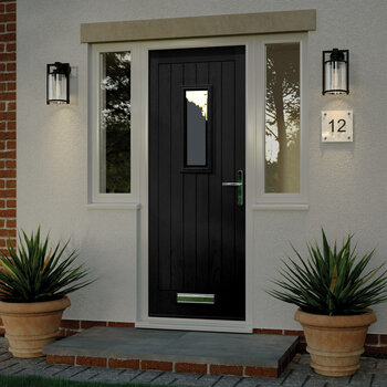 Milan 609 Composite Front Door with Installation up to 1m, in Various Colours