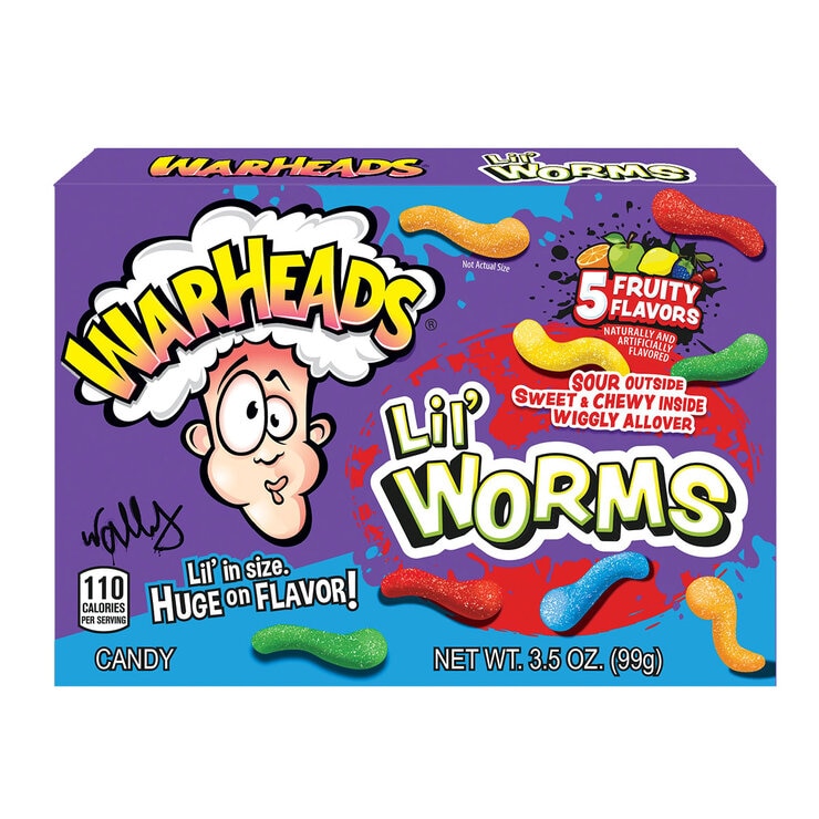 World of Sweets Warheads Lil' Worms, 99g