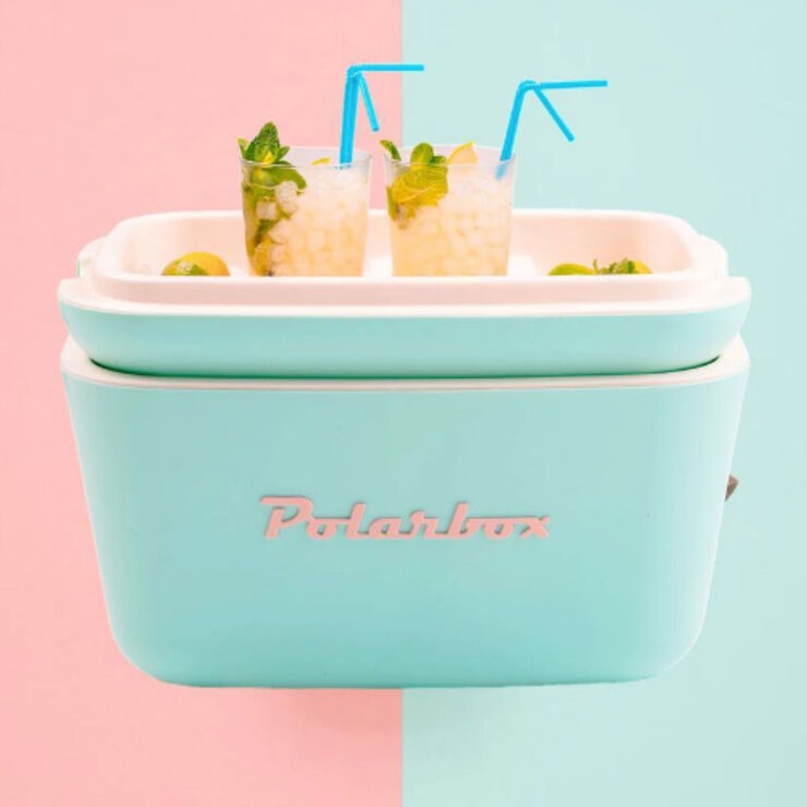 Polarbox 20 Litre (21 US QT) Retro Cool Box in Cyan
