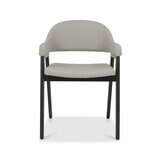 Bentley Designs Camden Peppercorn Grey Leather Armchair, 2 Pack